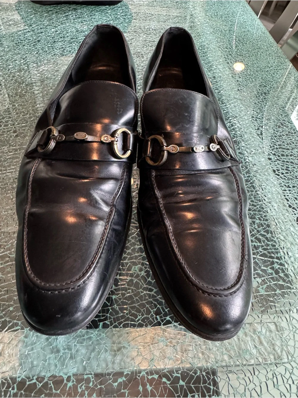 Dolce Gabbana Men's Black Leather‎ Bit Loafers 11